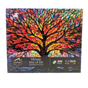 PICKFORU Mosaic Tree of Life Jigsaw Puzzle 1000 Pieces New Sealed 50x70cm Art